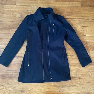 CALVIN KLEIN Women’s Softshell Black Coat with Gold details Size Small